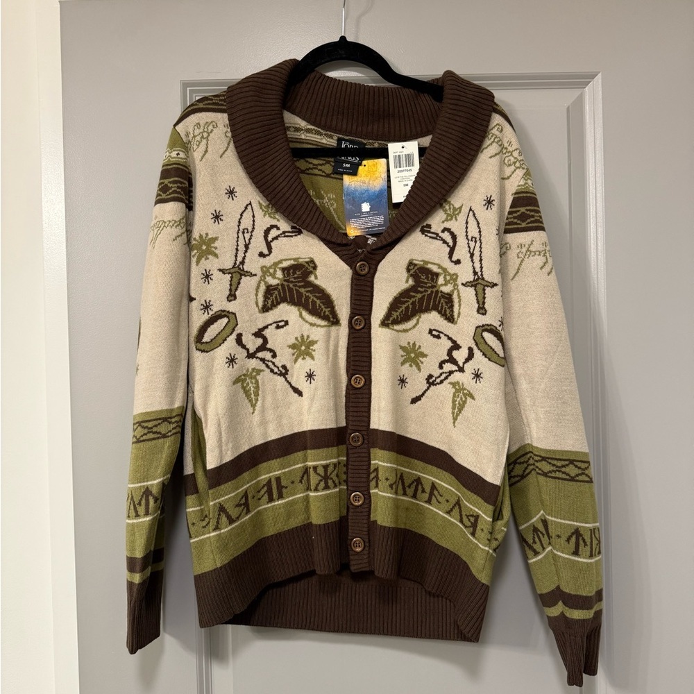 NWT Lord of the Rings Cardigan Sweater | Sold Out | Men’s Small / Women’s S–M
